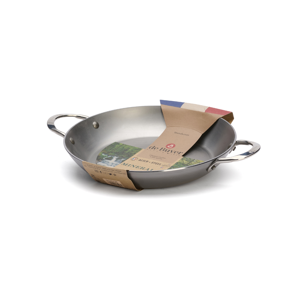 De Buyer Mineral B 28cm Paella Pan