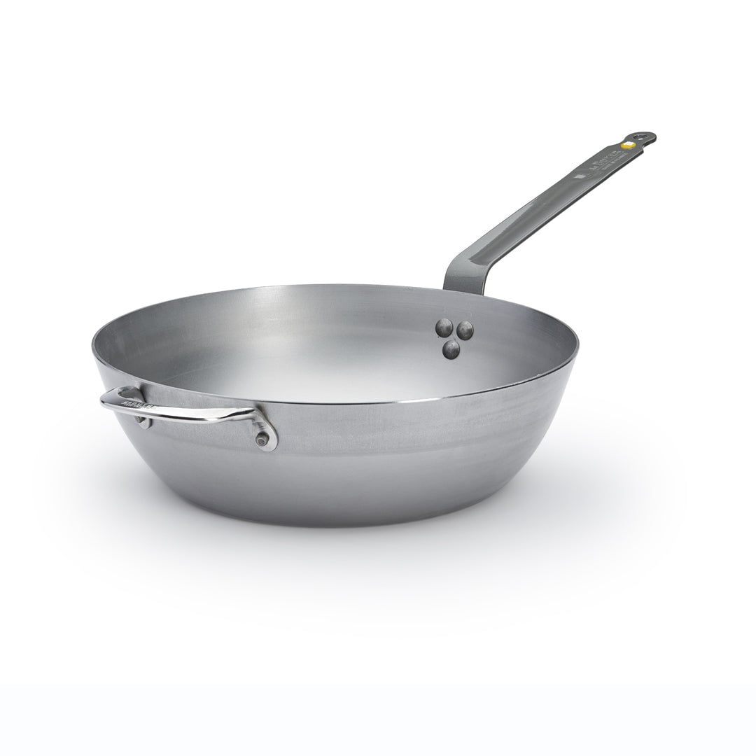 De Buyer Mineral B 32cm Round Deep Country Pan W/2 Handles
