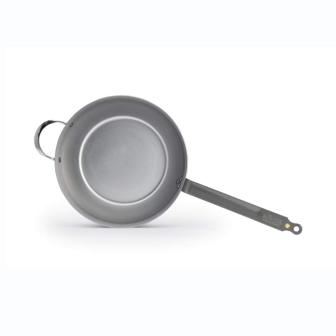 De Buyer Mineral B 32cm Round Deep Country Pan W/2 Handles