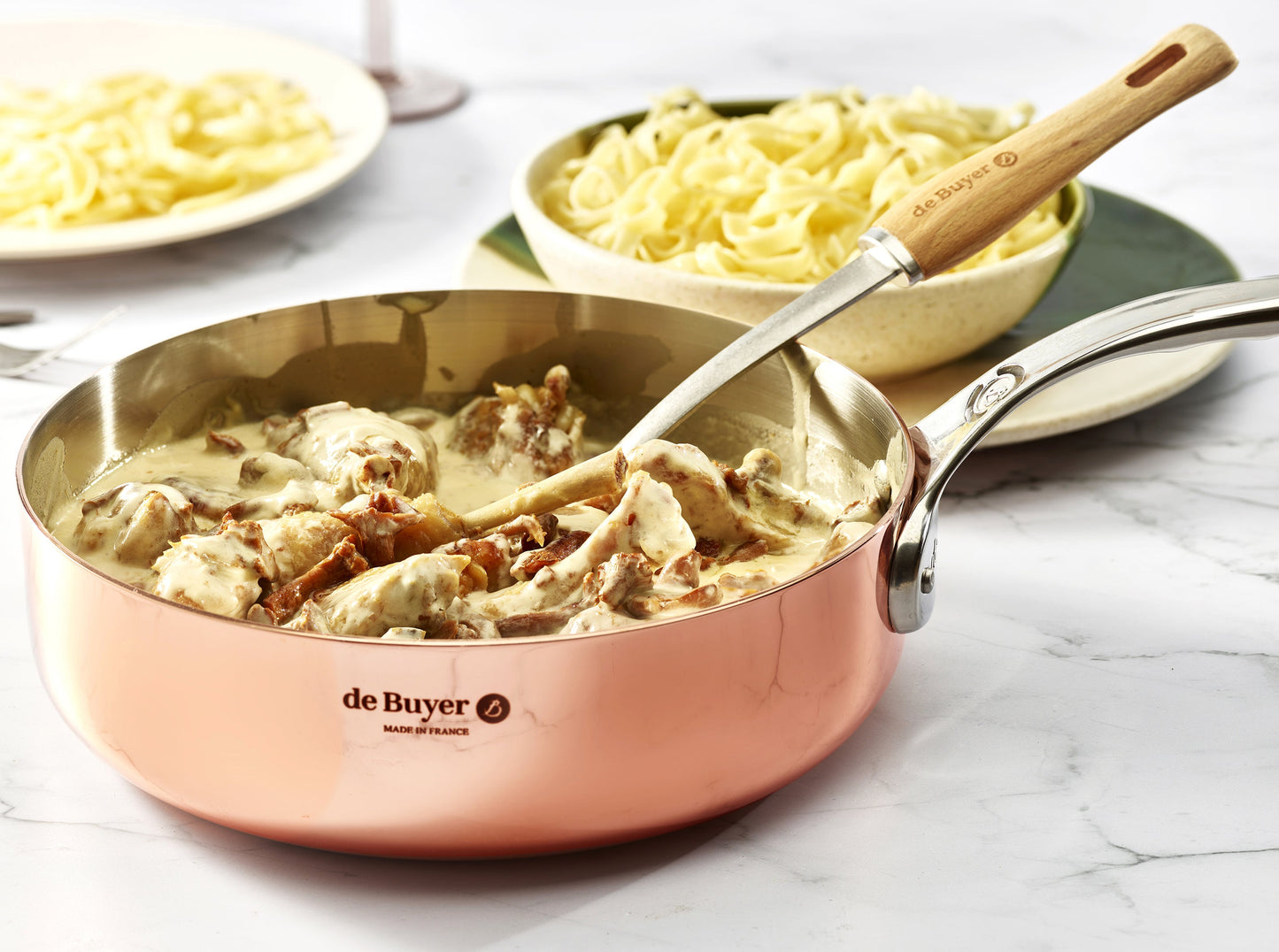 De Buyer Prima Matera 24cm Saute Pan | Steel Handle
