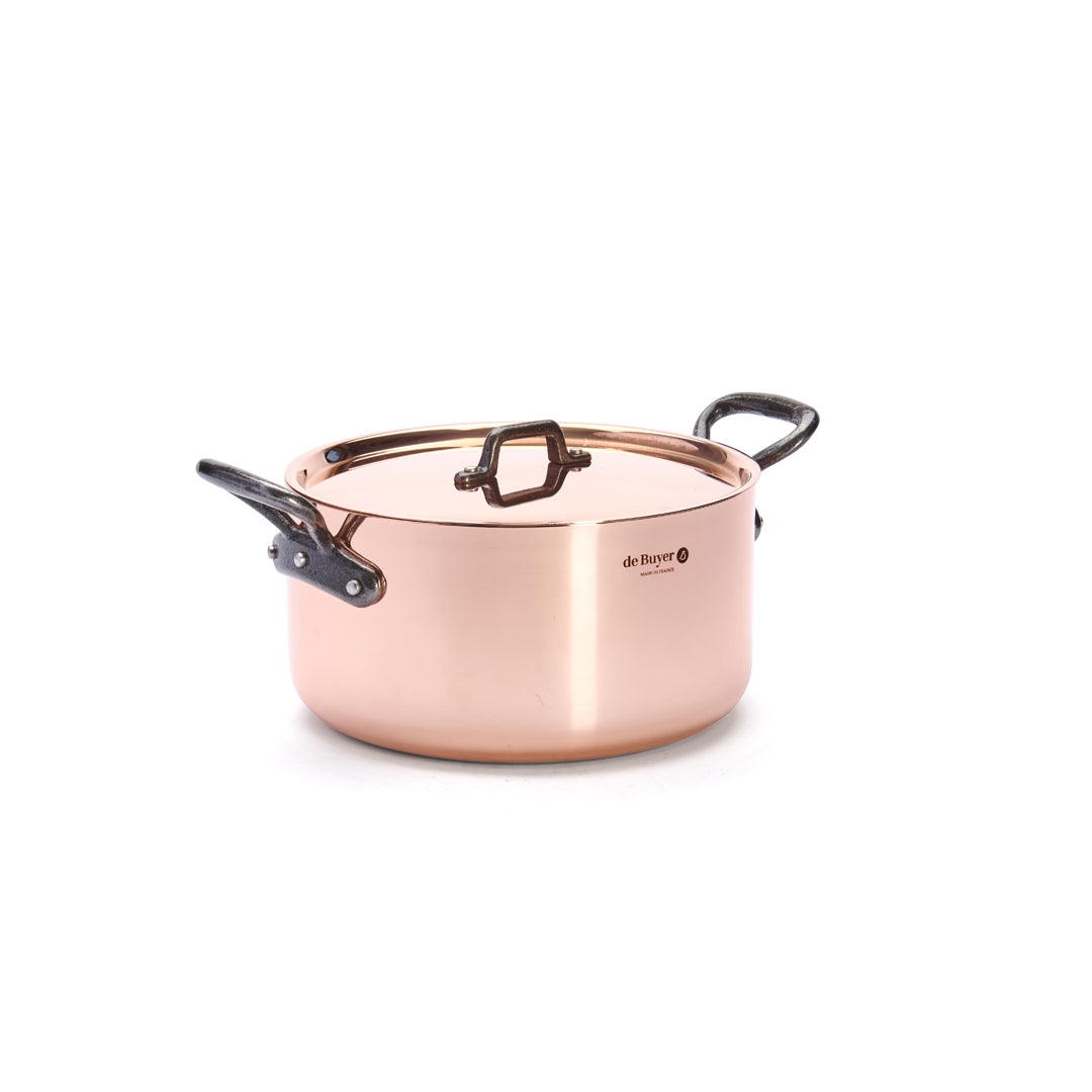 De Buyer Prima Matera 24cm Stewpan with Lid | Cast Handle