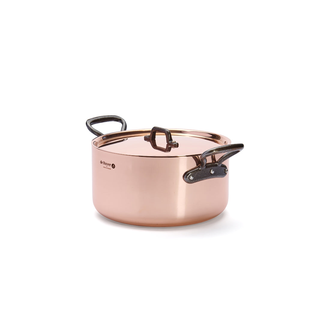 De Buyer Prima Matera 24cm Stewpan with Lid | Cast Handle