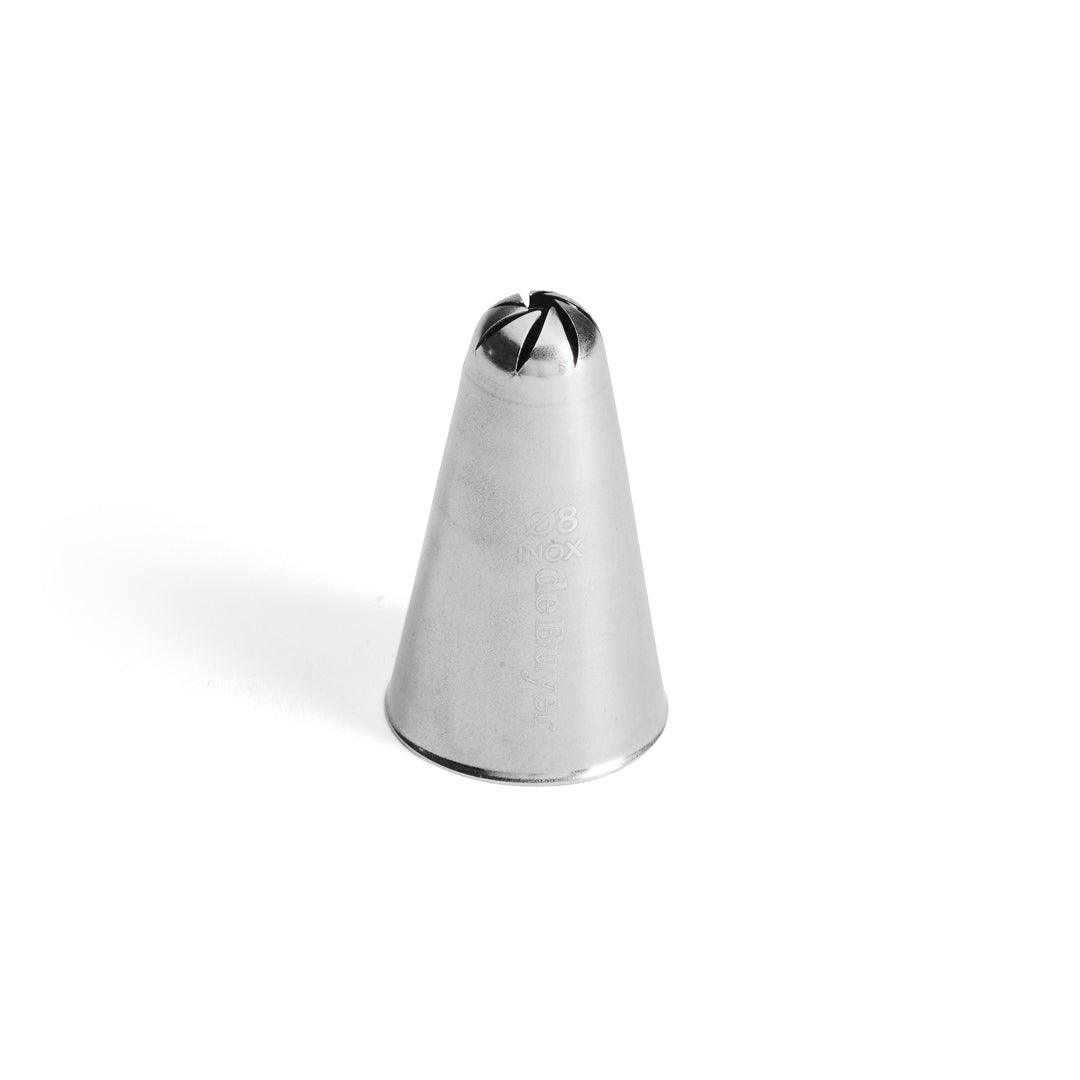 De Buyer Stainless Steel 8mm Rose Nozzle - 8 Points - HAUSwares
