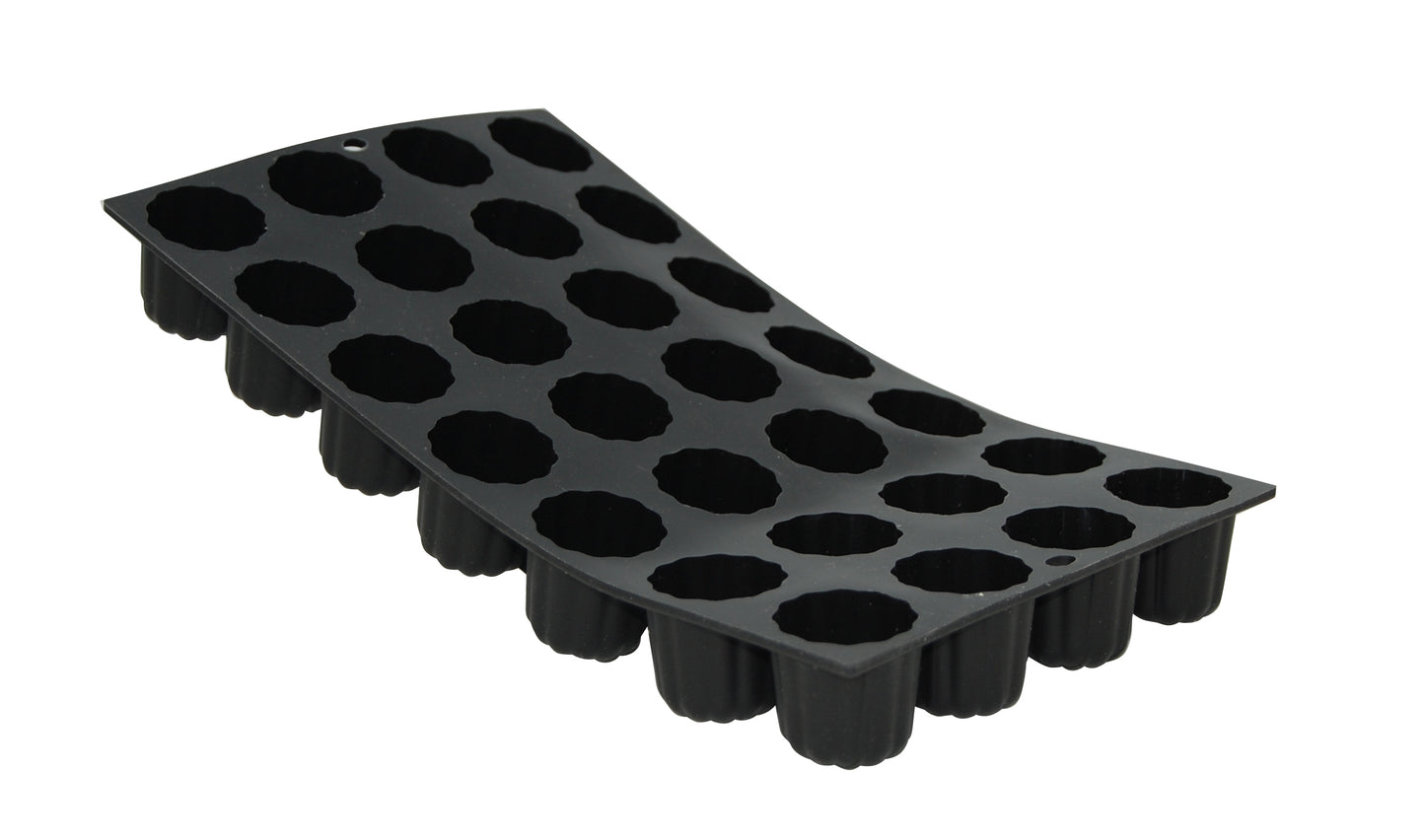 De Buyer Moul'flex 28 Fluted Mini Bordelais Mould