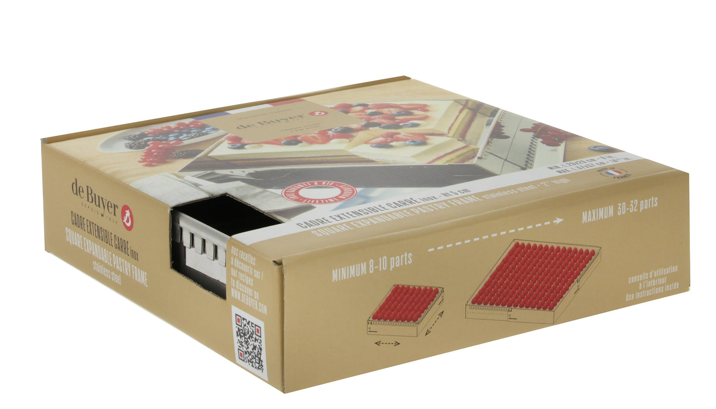 De Buyer Adjustable 37 x 37cm Pastry Square Frame
