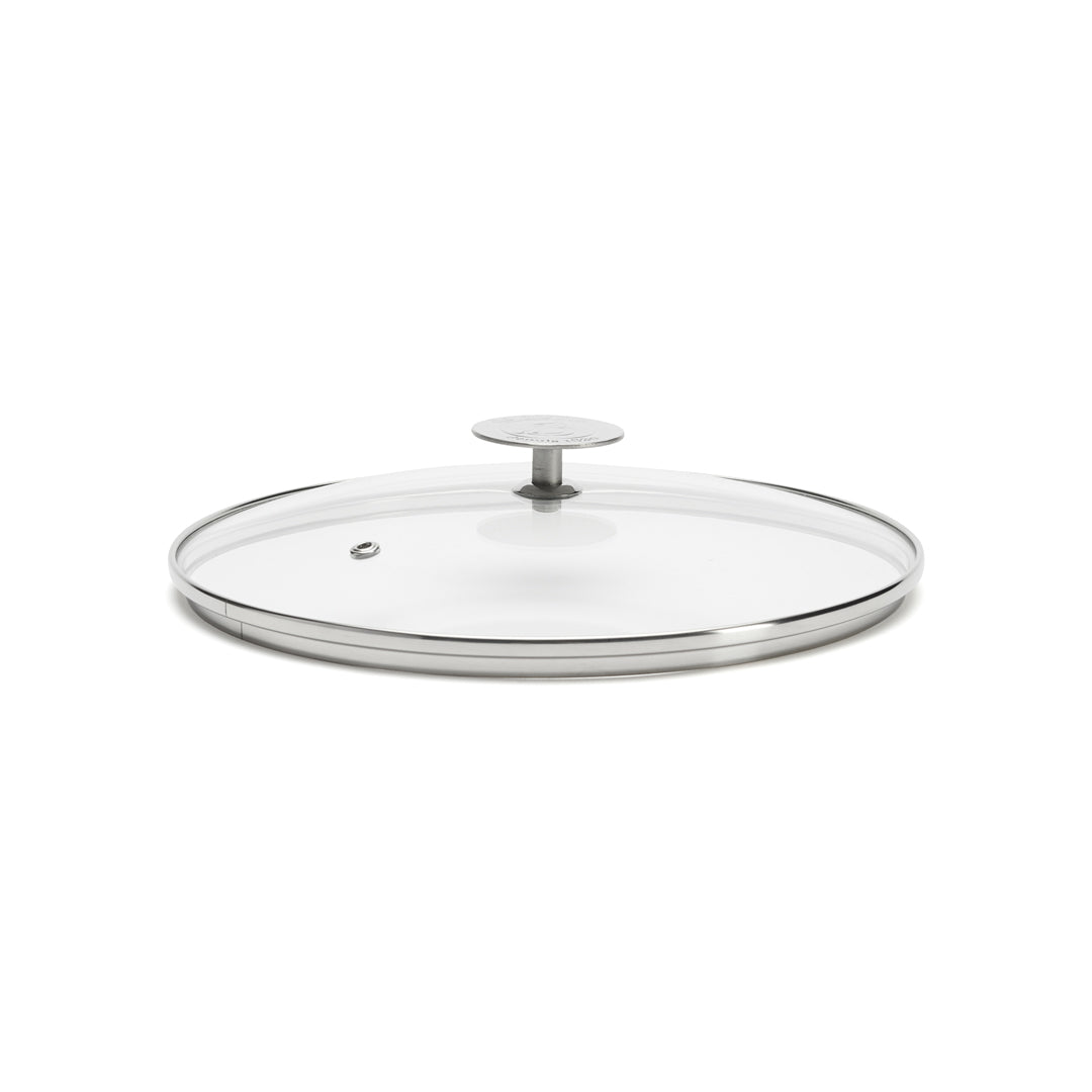 De Buyer 28cm Glass Lid With Stainless Steel Knob