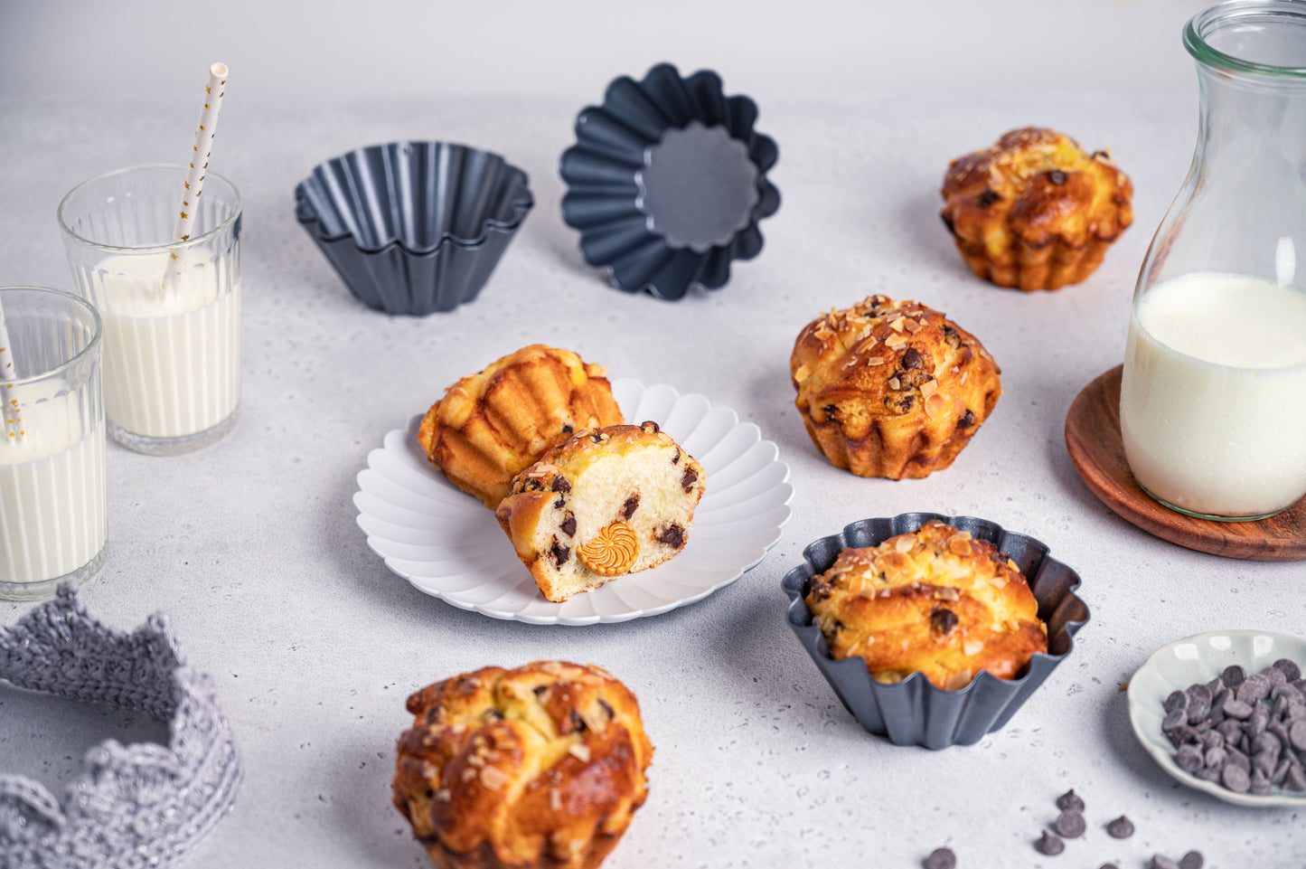De Buyer Fluted 10cm Mini Brioche Mould