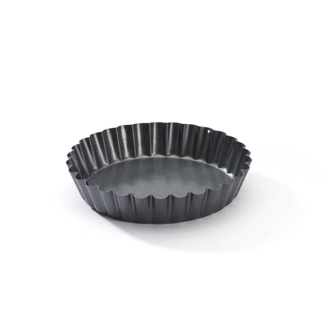 De Buyer Fluted 12cm Tart Mould W/Oblique Edge