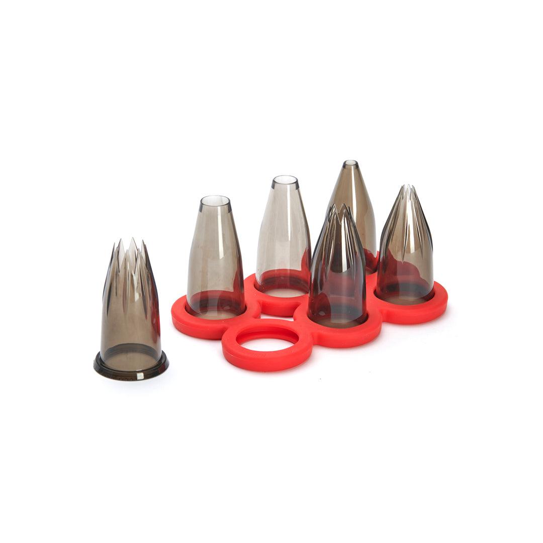 De Buyer Tritan Classic Nozzle Set With Holder - 6 Piece Set - HAUSwares