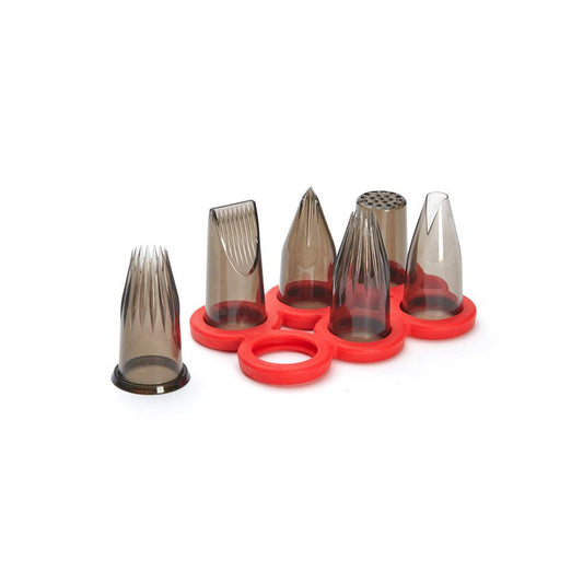 De Buyer Tritan Creative Nozzle Set With Holder - 6 Piece Set - HAUSwares