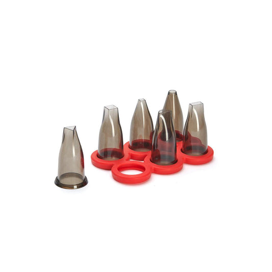 De Buyer Tritan Geo Nozzle Set With Holder - 6 Piece Set - HAUSwares
