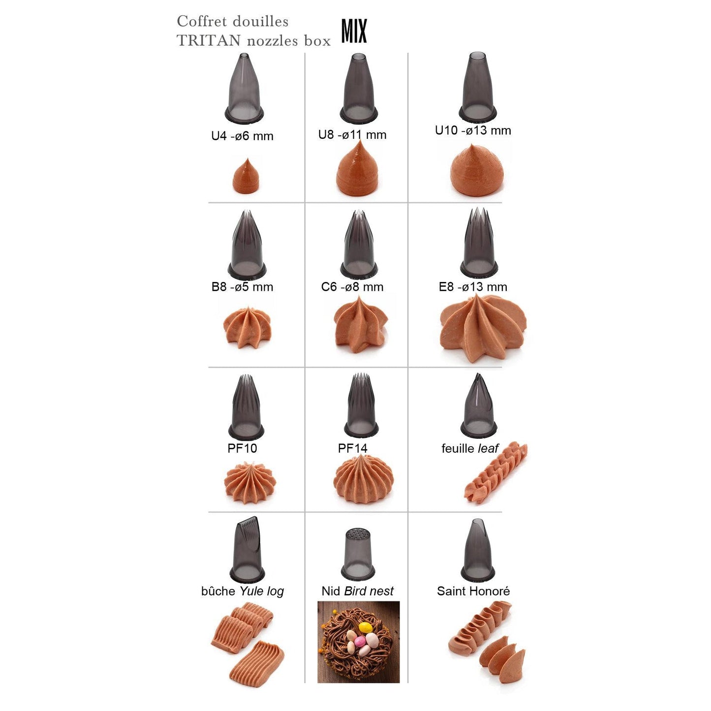 De Buyer Tritan Nozzle Set Classic - 12 Piece Set - HAUSwares