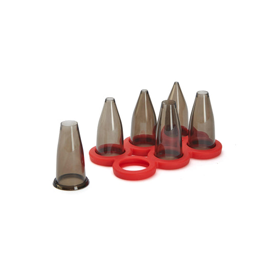 De Buyer Tritan Plain Nozzle Set With Holder - 6 Piece Set - HAUSwares